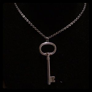Tiffany & Co Sterling Silver chain and key pendant